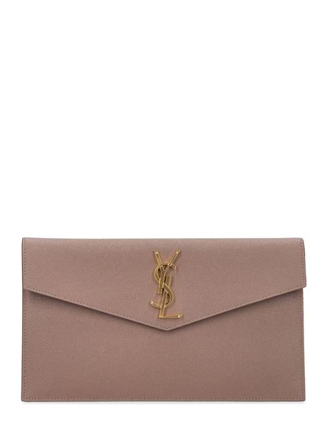 ysl uptown pouch dark beige|SAINT LAURENT Grain De Poudre Uptown Pouch Dark Beige .